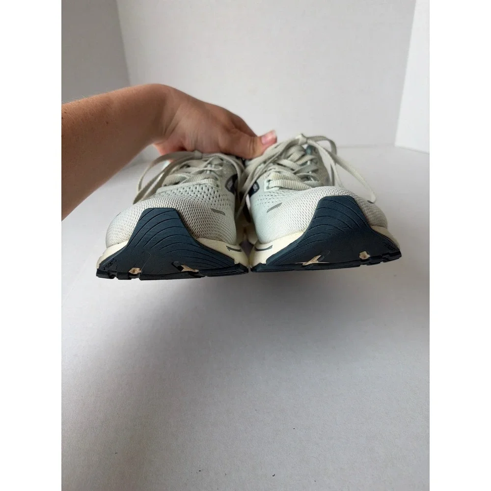 Brooks Ghost 14 Womens Running Shoes Oyster Yucca Blue Fog 1203561B317 Size 9.5